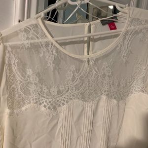 Vince Camuto Blouse, NWT, size Large, color pearl ivory